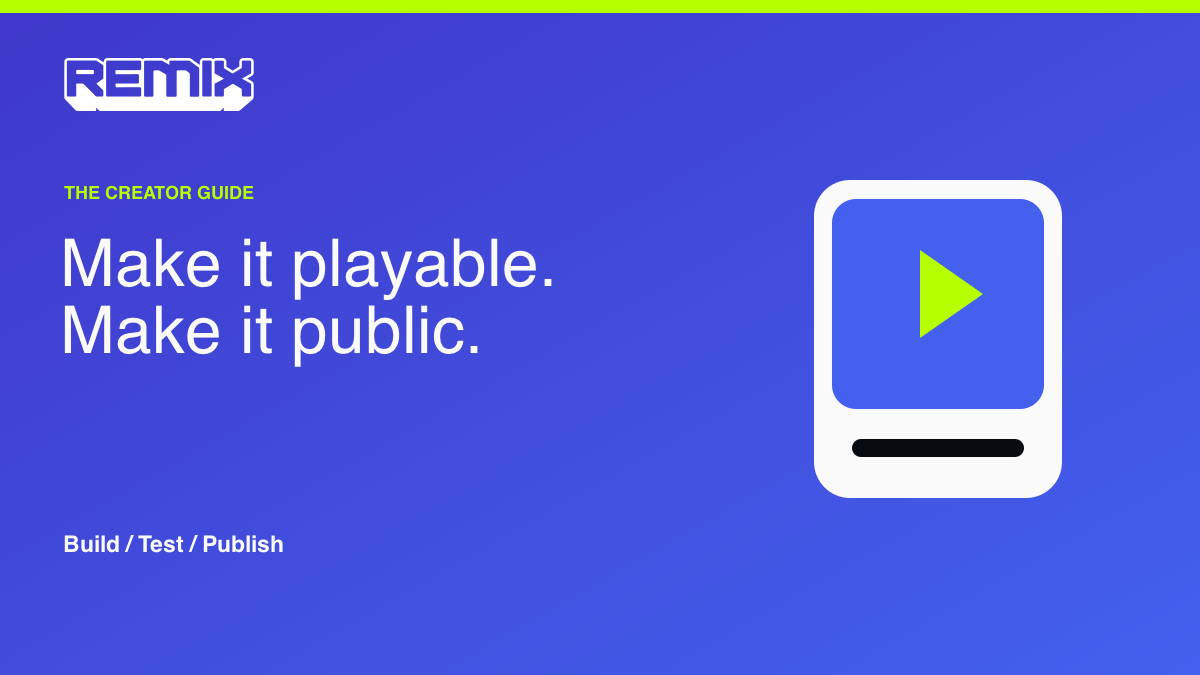 How to Publish a Browser Game on Remix