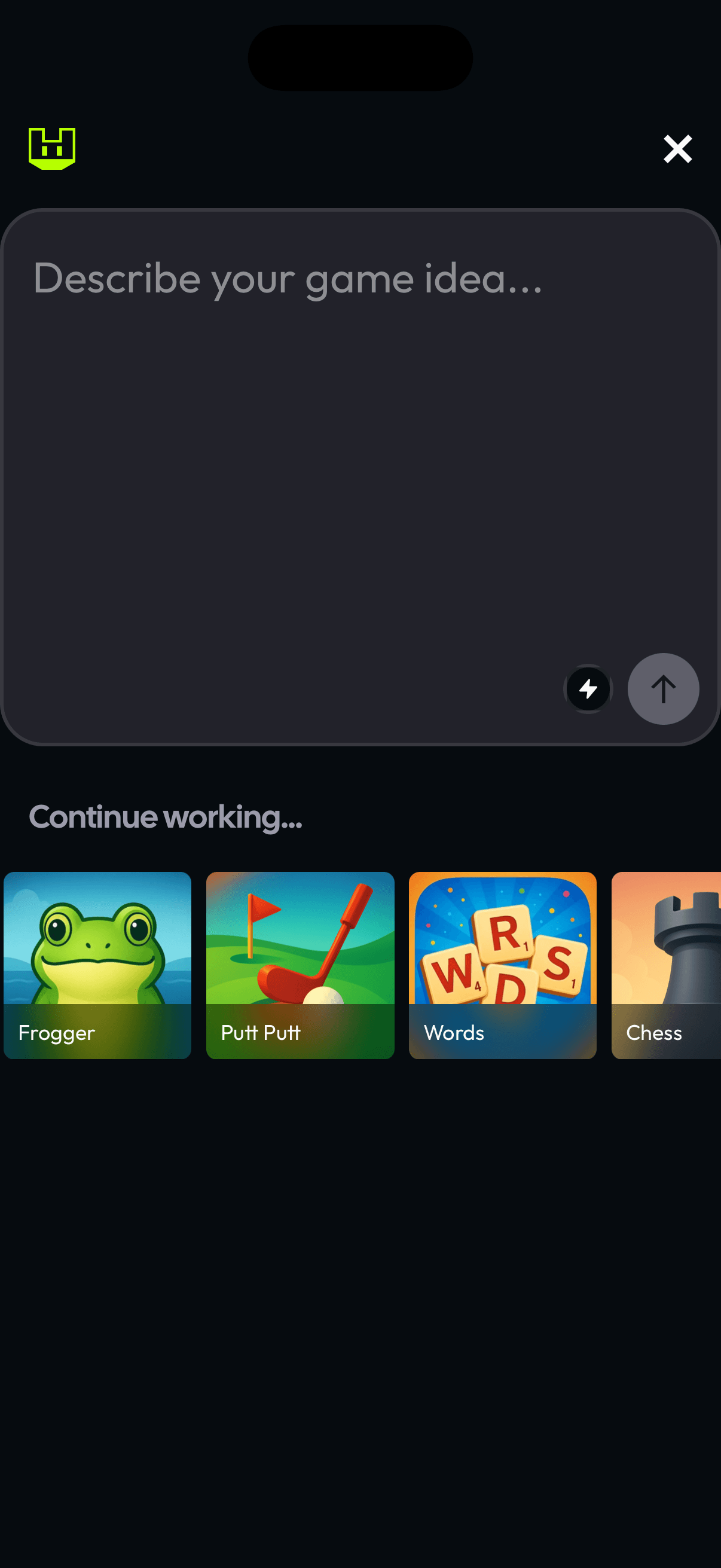 Build games from your phone